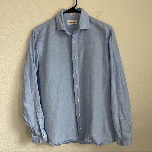 Taylor Stitch Button Down Long Sleeve Linen Cotton Shirt - Picture 6 of 6